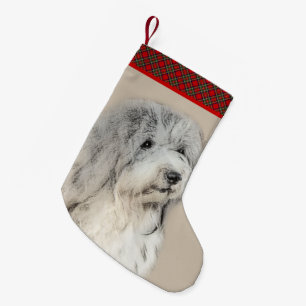 Havanese (Gold Sable) Malerei - Original Hunde Kun Kleiner Weihnachtsstrumpf