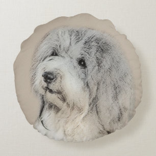 Havanese (Gold Sable) Malerei - Original Hunde Kun Rundes Kissen