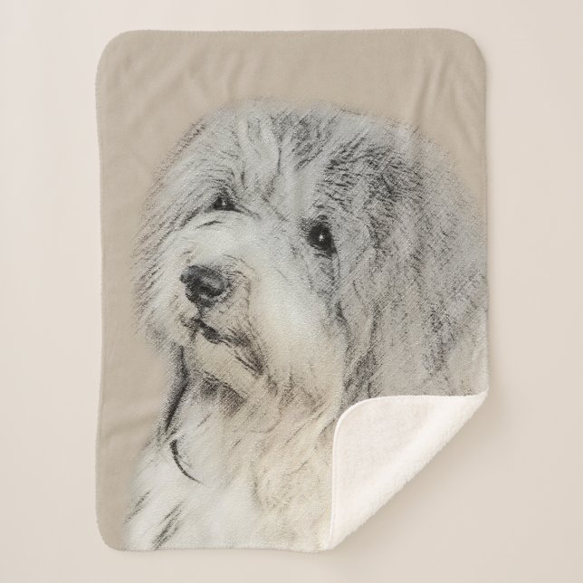 Havanese (Gold Sable) Malerei - Original Hunde Kun Sherpadecke (Vorderseite)