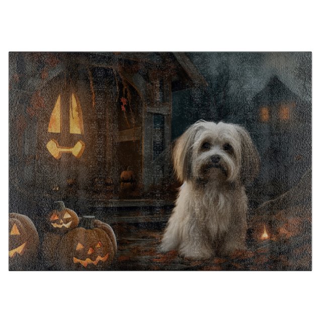 Havanese Halloween Beängstigend Schneidebrett (Vorderseite)