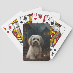 Havanese Halloween Beängstigend Spielkarten