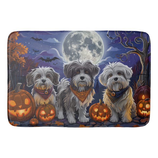 Havanese Halloween Spooky Badematte (Vorderseite)