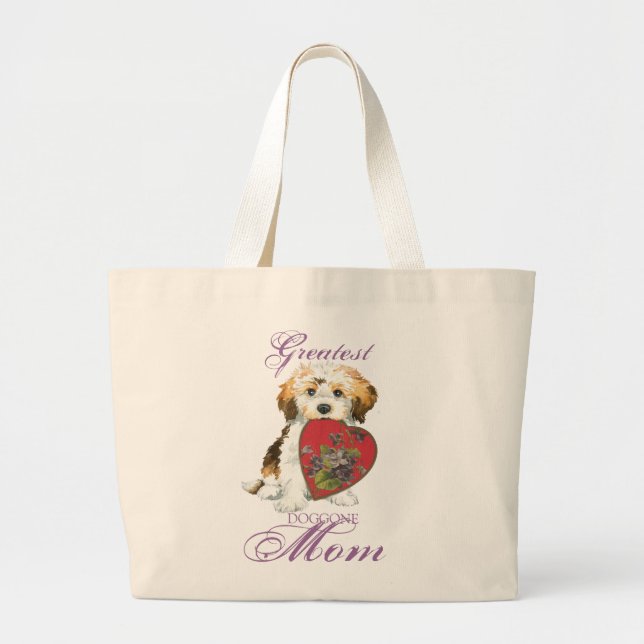 Havanese Heart Mama Jumbo Stoffbeutel (Vorne)