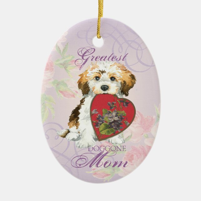 Havanese Heart Mom Ceramic Ornament (Vorne)