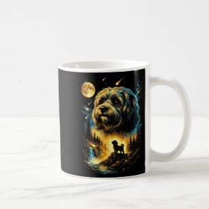 Havanese heult zum Mond vintage 90er lustiger Hund Kaffeetasse