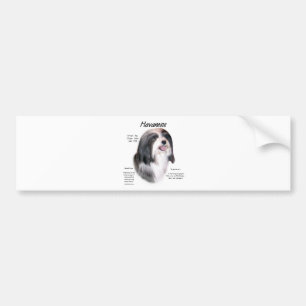 Havanese History Design Autoaufkleber