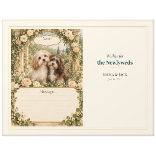Havanese Hochzeitsgästebuch Wünsche Postkarte