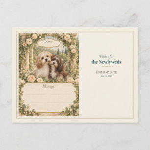 Havanese Hochzeitsgästebuch Wünsche Postkarte