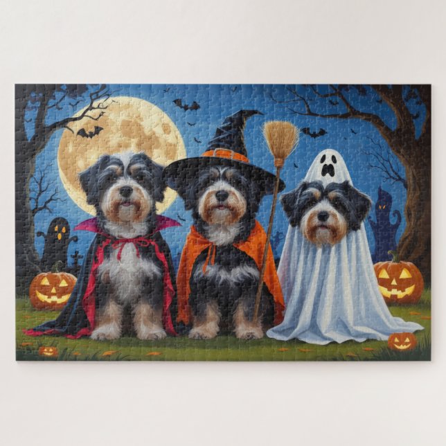 Havanese Hogs Pumpkin Halloween Funny (Horizontal)