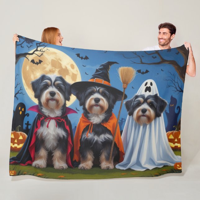 Havanese Hogs Pumpkin Halloween Funny Fleecedecke (Beispiel)