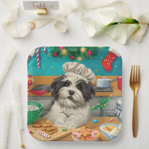 Havanese Holiday Baking: Festliche Weihnachten Pappteller