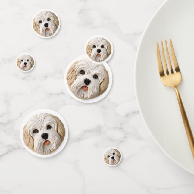 Havanese Hund 3D Inspiriert Konfetti (Gruppe)