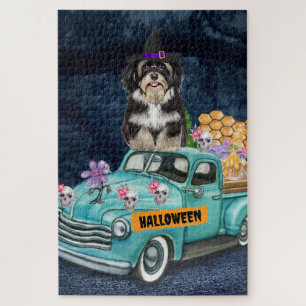 Havanese Hund Halloween LKW Beängstigende Nacht