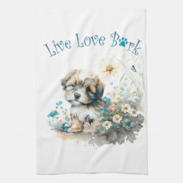 Havanese Hund Mama Floral Geschirrtuch