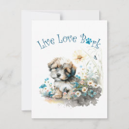 Havanese Hund Mama Floral Mitteilungskarte