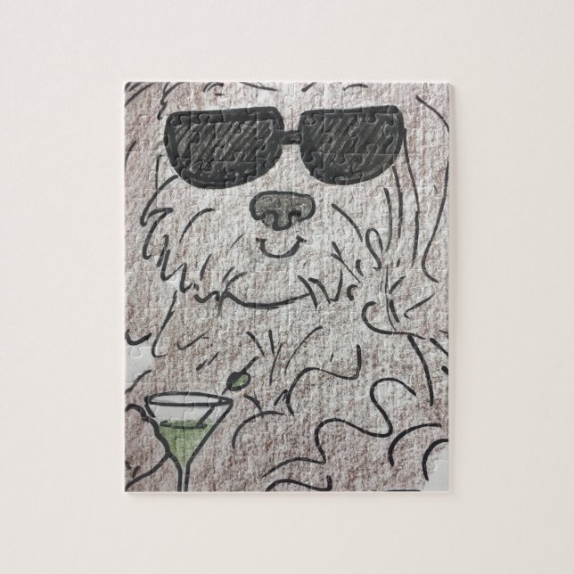 Havanese Hund Martini (Vertikal)