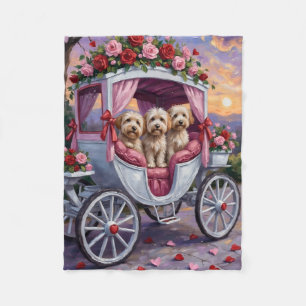 Havanese Hund Valentinstag Fleecedecke