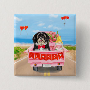 Havanese Hund Valentinstag LKW Button