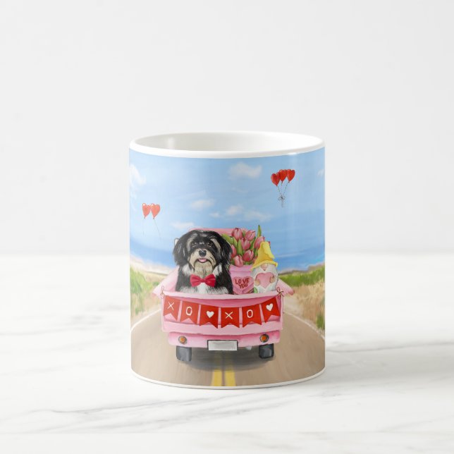 Havanese Hund Valentinstag LKW Kaffeetasse (Mittel)