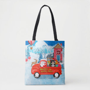 Havanese-Hund-Weihnachtslieferwagen-Schnee Tasche