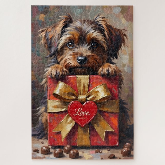 Havanese-Hunde-Valentinstag-Schachtel Pralinen (Vertikal)