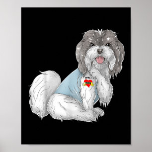 Havanese I Liebe Mama Tattoo Dog Funny Mothers Day Poster