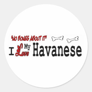 Havanese (I-Liebe) Runder Aufkleber