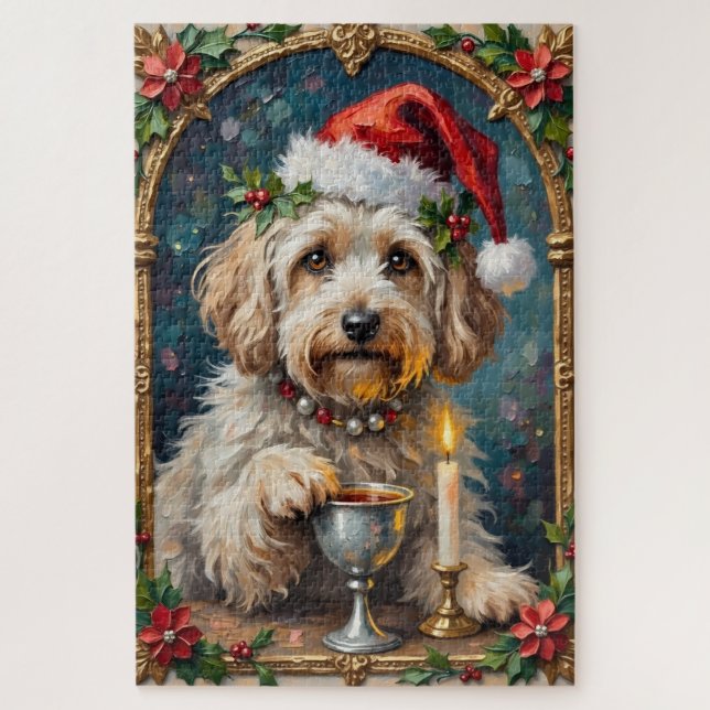 Havanese illuminiertes Manuskript Weihnachtshut (Vertikal)