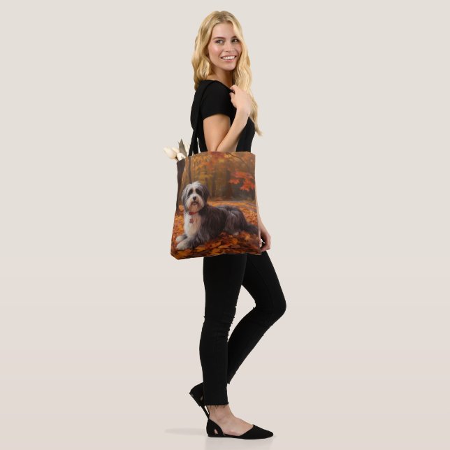 Havanese im Herbst Leaves Fall Inspiriert Tasche (Am Model)