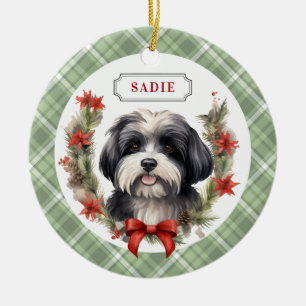Havanese Keramik Circle Ornament