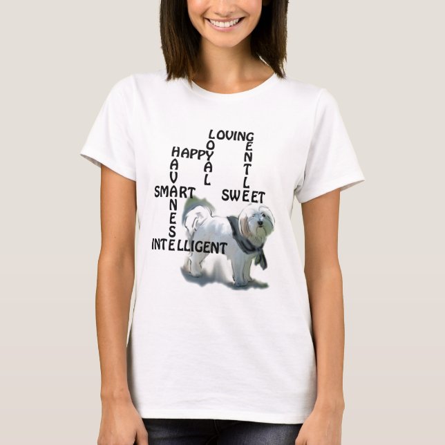 Havanese_Kreuzwort T-Shirt (Vorderseite)