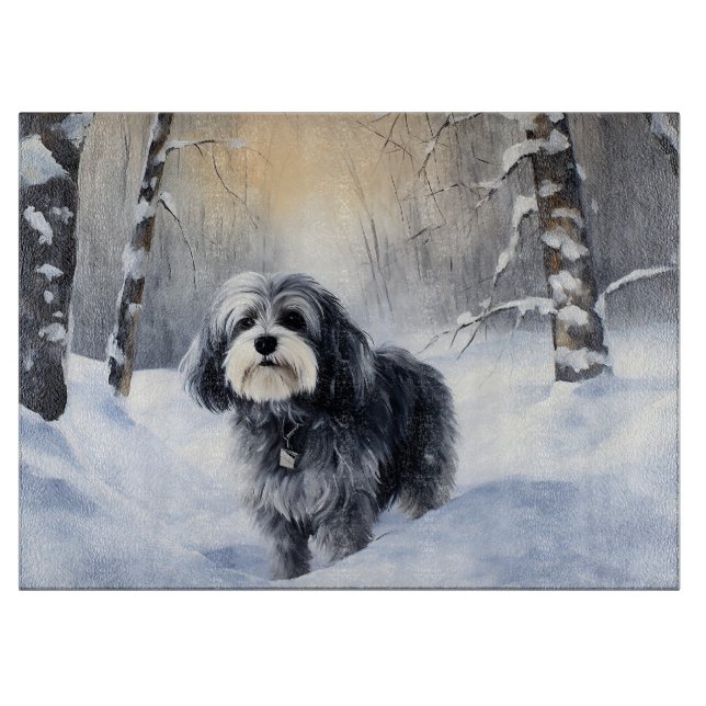 Havanese Let It Snow Weihnachten Schneidebrett (Vorderseite)