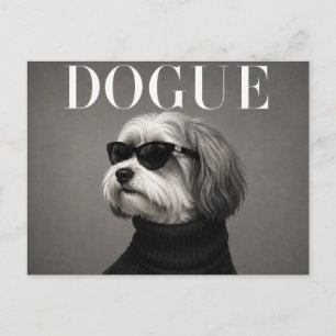 Havanese Luxus-Mode-Editorial Postkarte