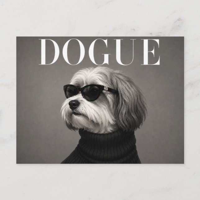 Havanese Luxus-Mode-Editorial Postkarte (Vorderseite)
