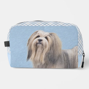 Havanese Malerei Silber Niedlich Original Haustier Waschbeutel