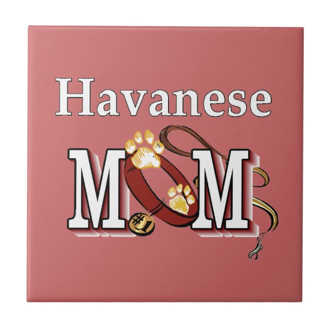 Havanese-Mama Fliese (Vorderseite)
