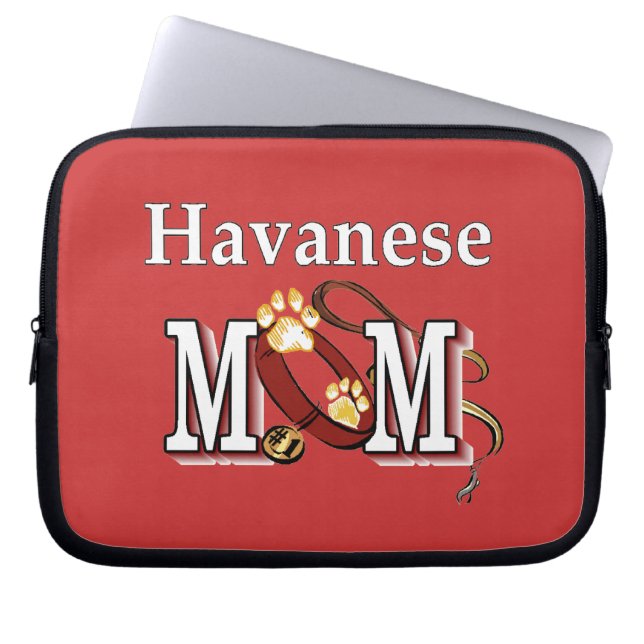 Havanese-Mama Laptopschutzhülle (Vorderseite)
