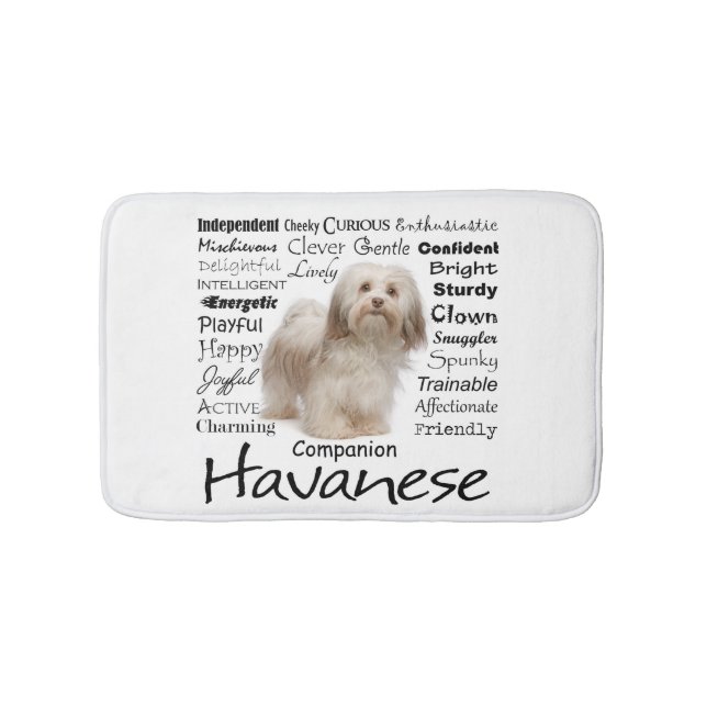 Havanese Merkmal-Bad-Matte Badematte (Vorderseite)