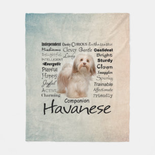 Havanese Merkmal-Fleece-Decke Fleecedecke