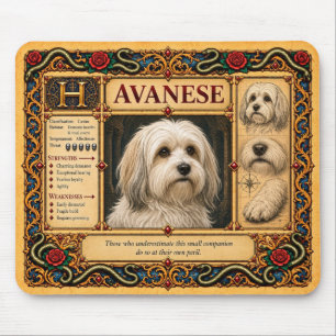 Havanese, mittelalterliche Bestiarien-Kunst Mousepad