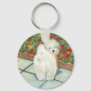 Havanese n Poppies Kunst, Dichtung und Musik Schlüsselanhänger