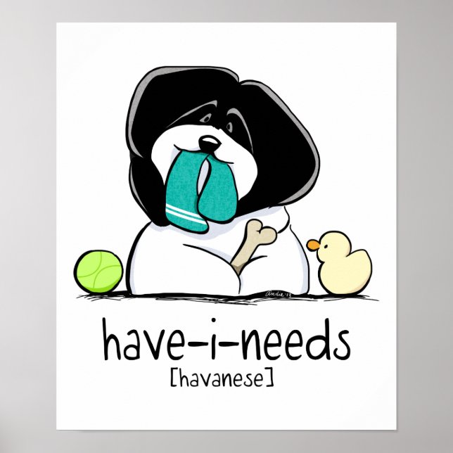 Havanese Off-Leash Art™ ist für Havanese ungeeigne Poster (Vorne)