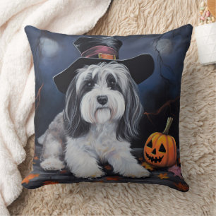Havanese Pumpkins Halloween Beängstigend Kissen