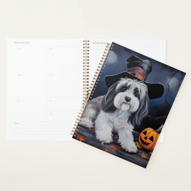 Havanese Pumpkins Halloween Scary Planer (Anzeige)