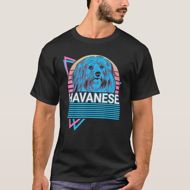 Havanese Retro T-Shirt (Vorderseite)