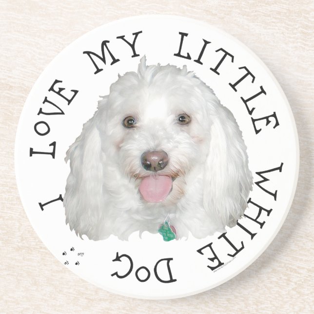Havanese Sandstone Drink Untersetzer (Vorne)