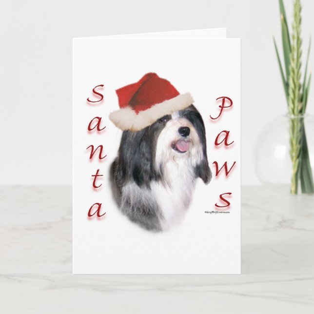 Havanese Santa Paws Feiertagskarte (Vorderseite)