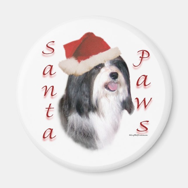 Havanese Santa Paws Magnet (Vorne)