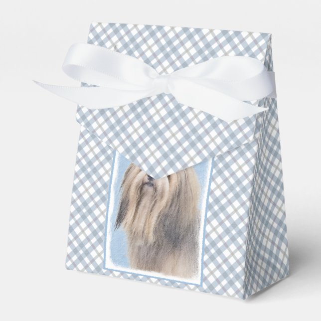 Havanese (Silber) Malerei - Niedliche Original Hun Geschenkschachtel (Vorderseite)