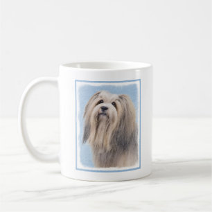 Havanese (Silber) Malerei - Niedliche Original Hun Kaffeetasse